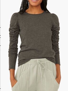 Free People Natasha Ruffle Sleeve Top